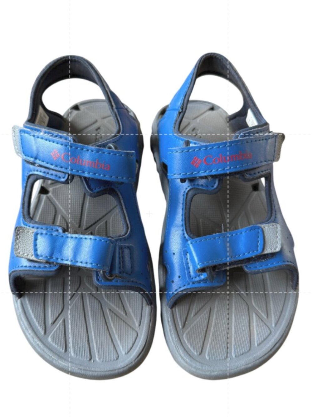 Columbia Techsun Vent Kids Water Sandal Blue Red Omni-Grip Size 1